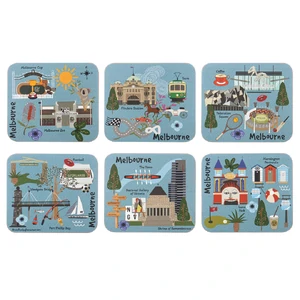 Land Down Under Melbourne 6pk Coaster