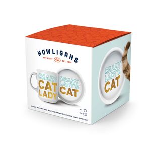 Howligans Mug & Cat Bowl Set – Crazy Cat Lady