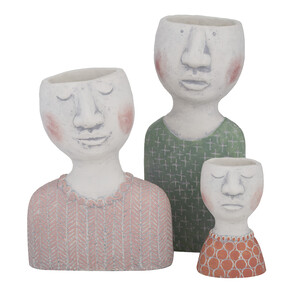 Village People Pot S/3 16/33/28cm Multi