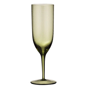 Katrina Olive Green Champagne Flute