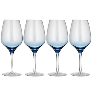 Prism Blue 4pk Wine Glass  - BULK ITEM