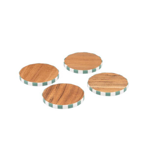 Panama Stripe 4pk Coaster