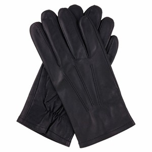 Medium (size 8 and 1/2) - Black leather