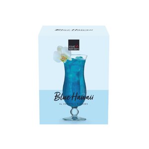 Blue Hawaii Glass Set/4 440ml - CLICK & COLLECT ONLY