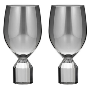Ava Charcoal 2pk Wine Glass  - BULK ITEM