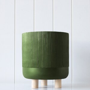 Pot/Planter - Oldham Large - Olive Green - 20.5x23.5x20.5cm - BULK ITEM
