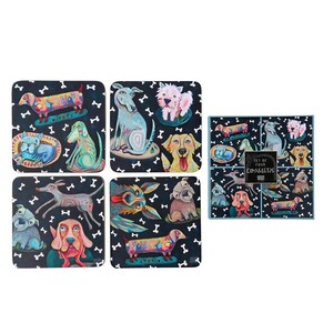Dog park coaster set