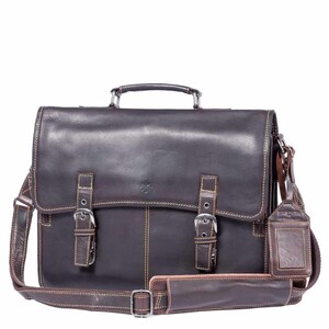 Dark brown Alinta briefcase 