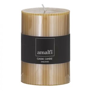 AM Ribbed Unscented Pillar 7x10cm Mus