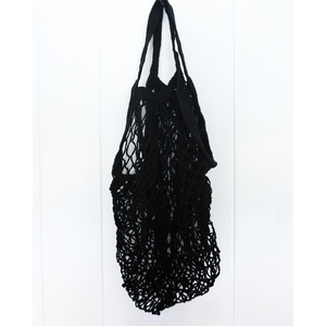Bag - Reusable String Carry Bag - Black - 32x38x15