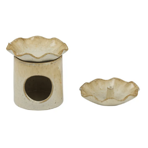 Evi Oil Burner & Incense Set 10x10cm Nat