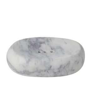 Pyke Marble Soap Dish 12x8.5x3.5cm White