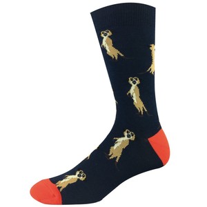 Womens meercat socks (NVY/RED) - W2-8
