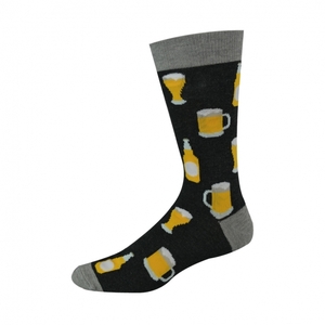CHARCOAL GREY BEER BAMBOO SOCK 7-11