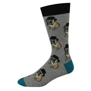 Hipster pug socks (7-11)