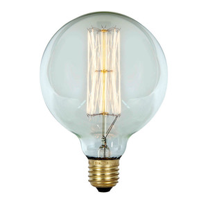 Vintage Filament Globe E27 Large Round 12.5x17.5cm Cle
