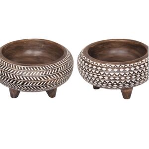 15cm boho tribal african decor bowl 2 asstd
