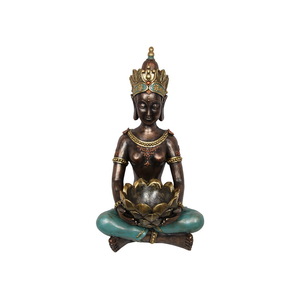 56CM TURQUOISE BUDDHA LOTUS BOWL  - Click & Collect Only