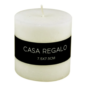 Unscented Pillar Candle 7.5x7.5cm - White