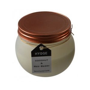 10x9cm 5% scent candle in frost glass - White