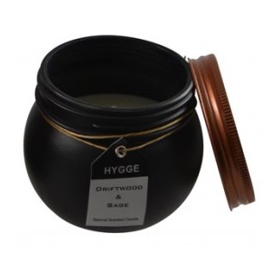10x9cm 5% scent candle in frost glass - Black