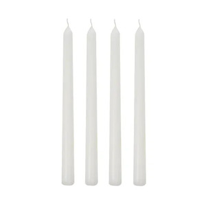 Tapered S/4 Dinner Candle 2x25cm White