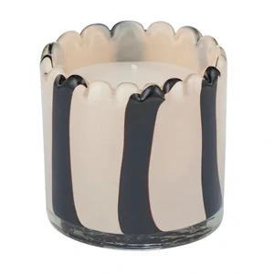 Billie 5% Glass Candle 8x8cm Ivory/Black