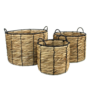 Medium Water Hyacinth Basket - D 26cm