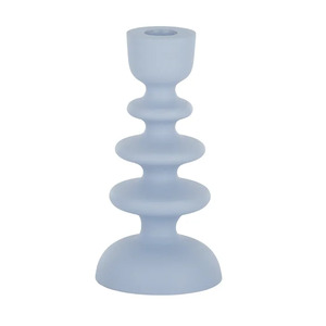 Ava Metal Candleholder 8.5x16cm Denim