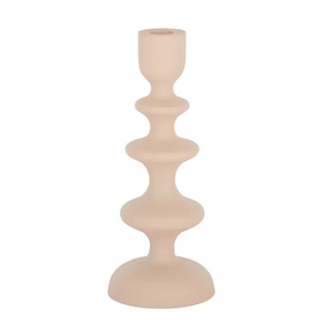 Ava Metal Candleholder 10x25cm Nude#