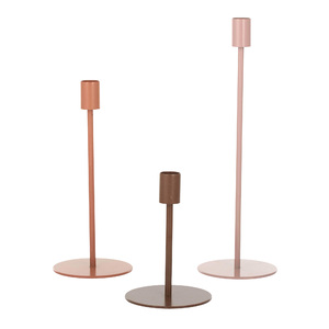 Jody S/3 Metal Candleholder 10x32cm Pink - Sizes sold separately