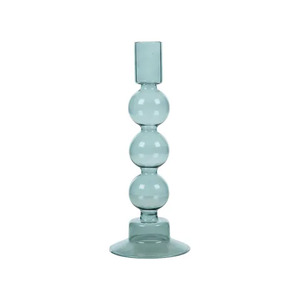 Astrid Glass Candleholder 8x20cm Slate - BULK ITEM
