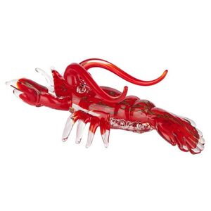 COLOURED GLASS LOBSTER 43x21x15CM - CLICK & COLLECT ONLY