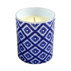 8x9cm round 180g candle in pot - Diamonds (B)
