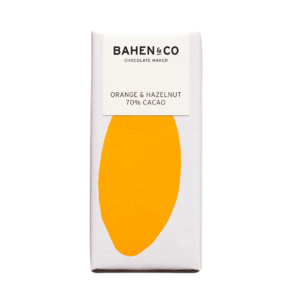 Chocolate Bars by Bahen & Co (Magret River, WA) - 70% Orange & Hazelnut - 75g