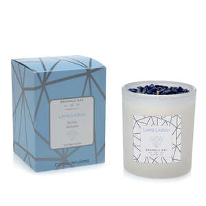 Candle-Crystal Infusions - Lapis Lazuli Crystal Infusions (RoseJasmine SwOrange)