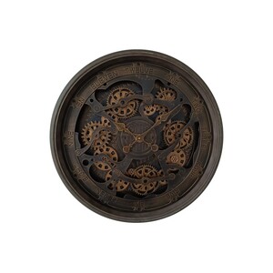 76cm Antique Brown Cog Clock w/Number