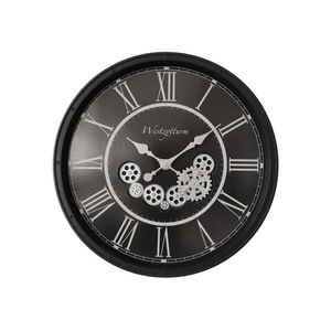 *55CM BLACK CLOCK WITH MOVING COGS *Click & Collect Only*