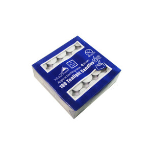 Candle T-lite 4Hrs 100pcs/Pk Blue Box