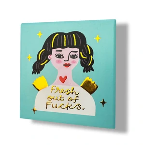 Fresh out of Fucks Deluxe Ceramic Coaster