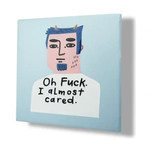 Oh Fuck, I Almost Cared Deluxe Ceramic Coaster