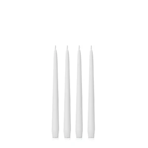 White 25cm Taper Candles (Pack of 4)