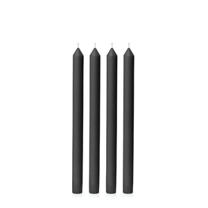 Black 30cm Dinner Candles (Pack of 4)