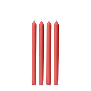 Set/4 Red 30cm Dinner Candle