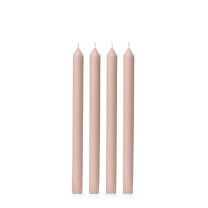 Set/4 Vintage Blush 30cm Dinner Candle