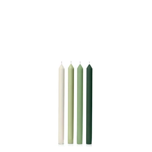 Green Goddess 30cm Mixed Pack Dinner Candle (Pack of 16)