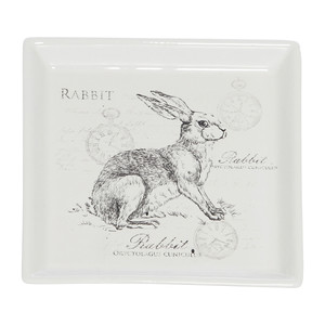 Romeo ceramic b&w square plate