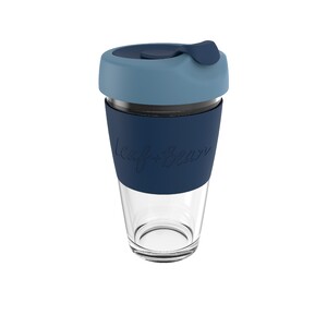 Sorrento Glass Travel Cup 454ml Blue