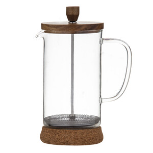 Naples Plunger with Acacia & Cork Base 1L