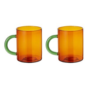 LB Two-Toned Coloured Glasses Set/2 420ml Sepia & Green